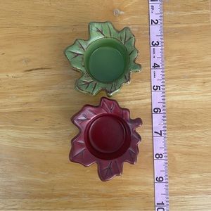 Fall Autumn Leaves Votive Tea light Candle Holders